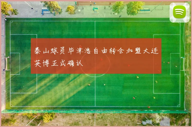 泰山球员毕津浩自由转会加盟大连英博正式确认